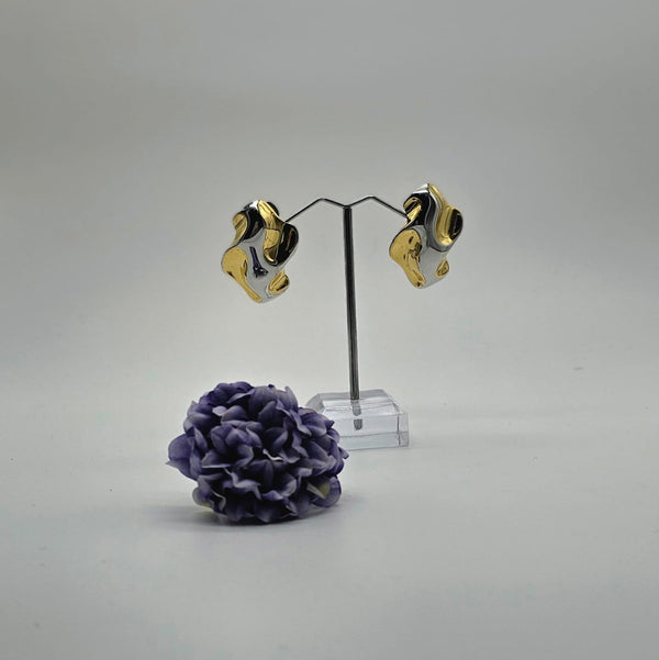 Block Wavy Earrings