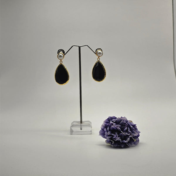 Turkish Black Drop Earrings