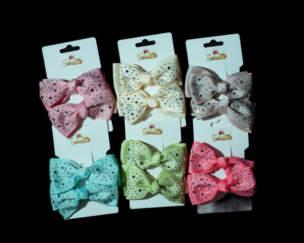 Bows with Rhinestones Hair Accesories