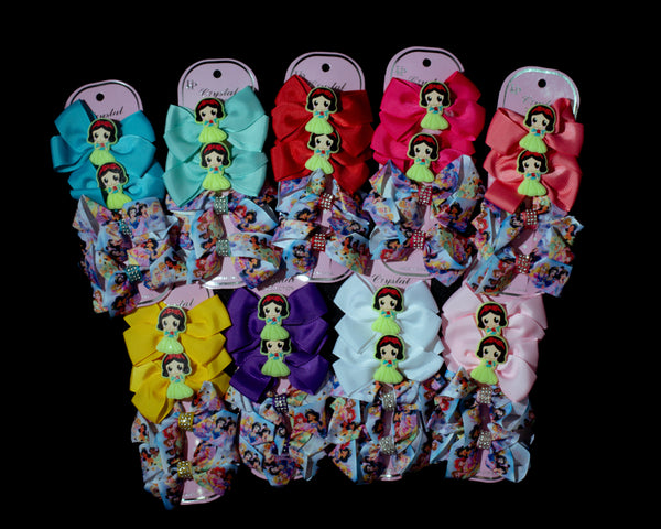 Princess Bow Clips Set of 4