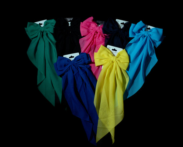 Long Coquette Bow Clips