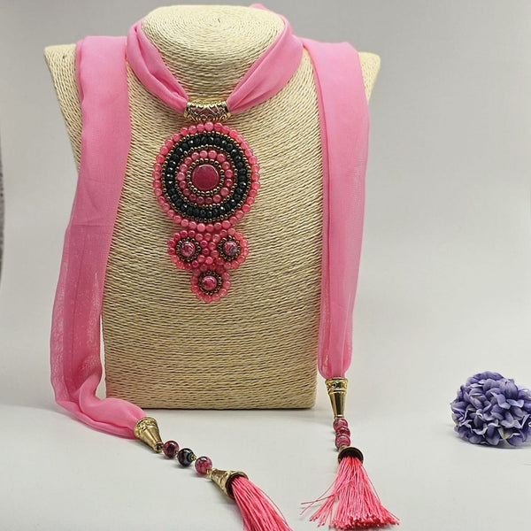 Pink Scarf Necklace